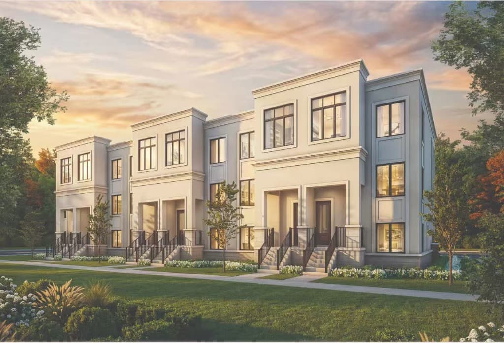 Avella Townhomes Sunset Rendering